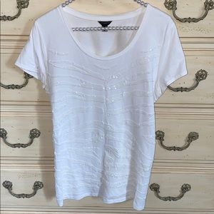 White zebra sequin T-shirt